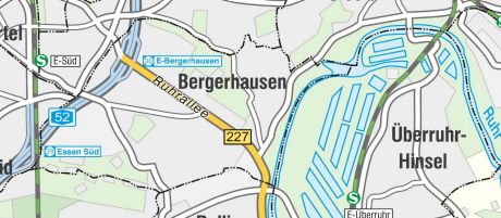 Essen Bergerhausen - Karte