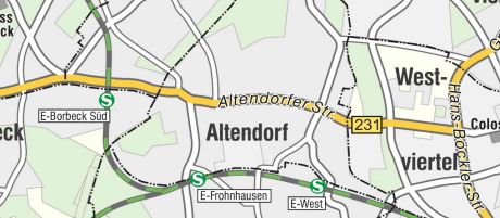 Essen Altendorf - Karte