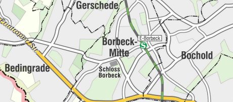 Essen Borbeck - Karte