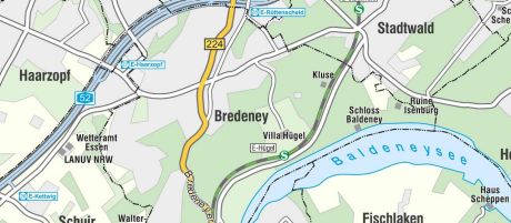 Essen Bredeney - Karte