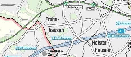 Essen Frohnhausen - Karte