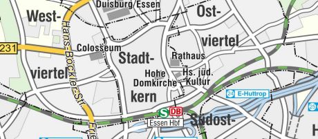 Essen Innenstadt - Karte