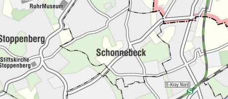 Essen Schonnebeck - Karte